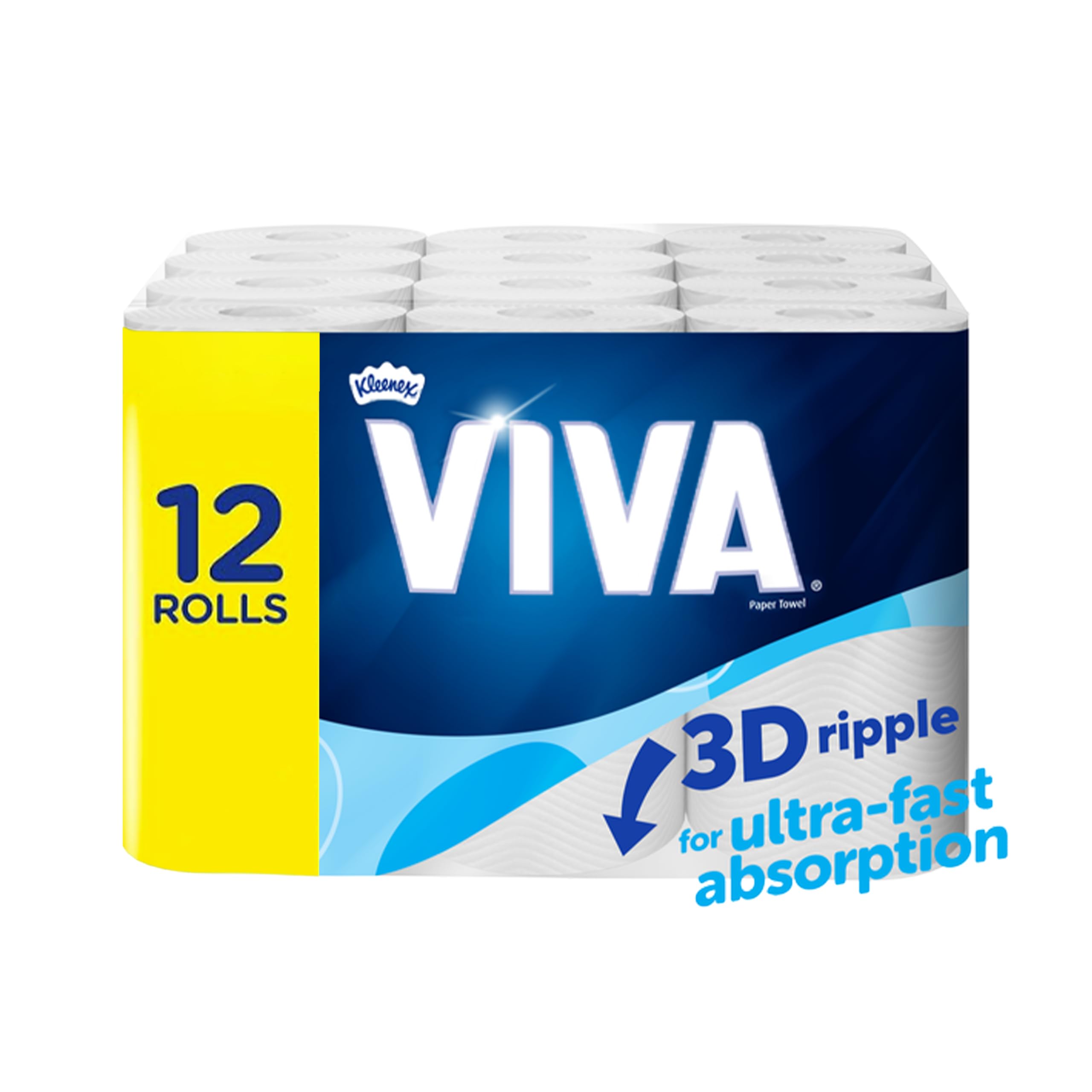 VIVA Paper Towels 12 Count (4x3 Rolls) - Packaging May Vary