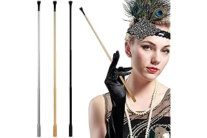 Amosfun Long 1920s Extendable Metal Cigarette Holder Vintage Audrey Style