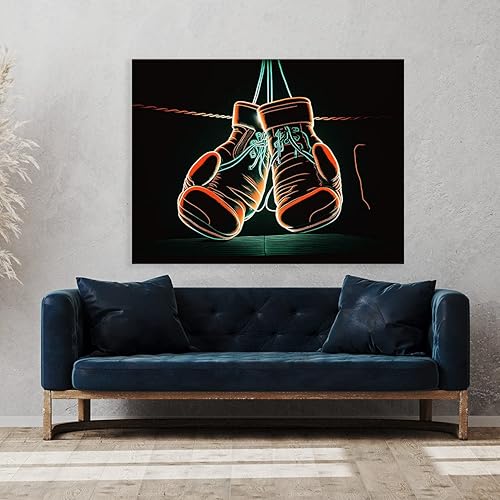 Miniatura 2 de Sense Canvas Guante de boxeo 7 - Lienzo decorativo para decoración del hogar, póster grande de 40 x 30 pulgadas, 0.75 pulgadas