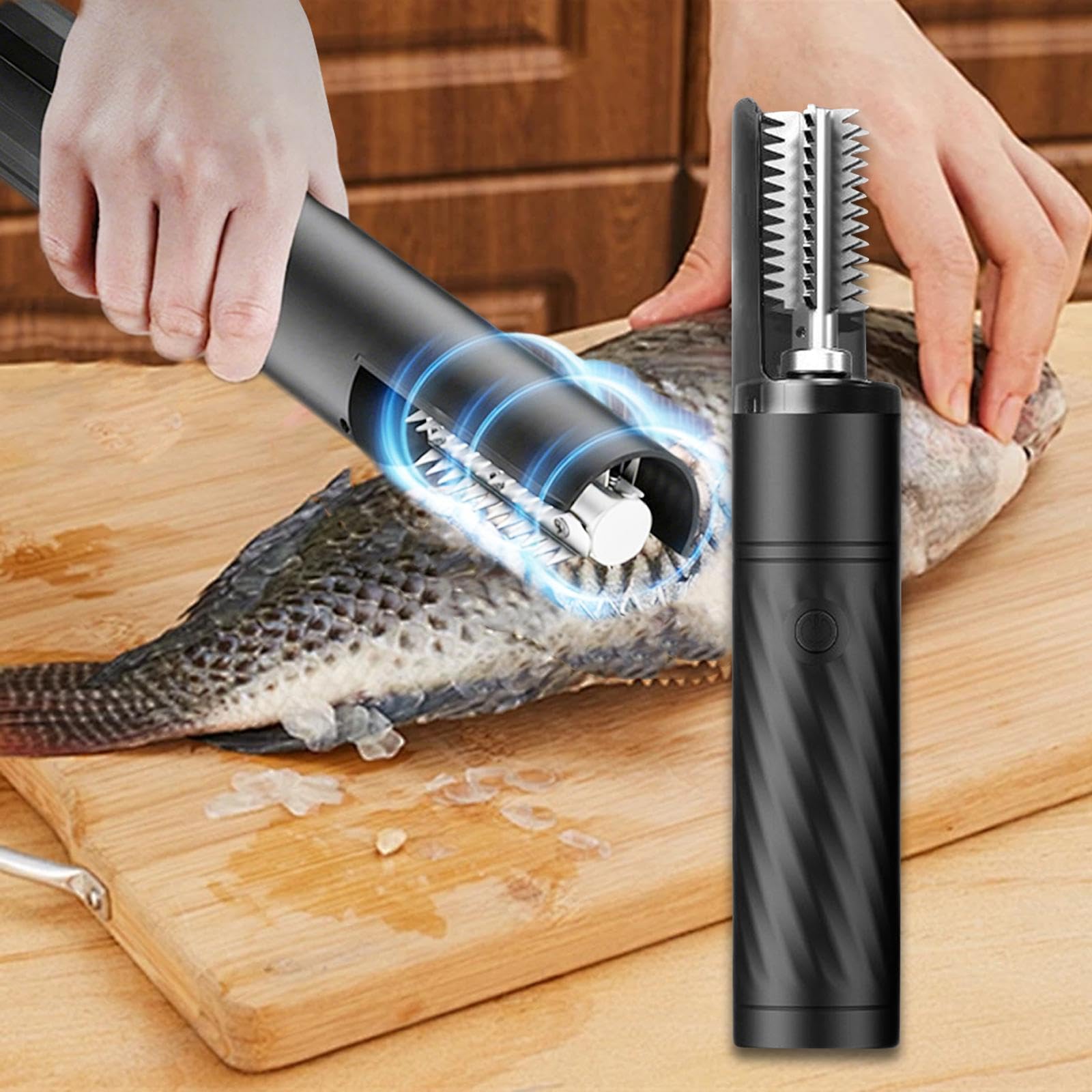 Pulitore Elettrico per Squame da Pesce, rimozione Professionale delle Squame da Pesce, per ristoranti, Nero