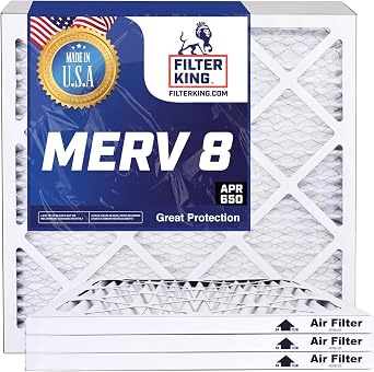 Filter King 28.5x29.5x2 Air Filter | 4-PACK | MERV 8 | HVAC Pleated A/C Furnace Filters | MADE IN USA | Actual Size 28.5 x 29.5 x 1.75" | Replacement For Liebert/Emerson