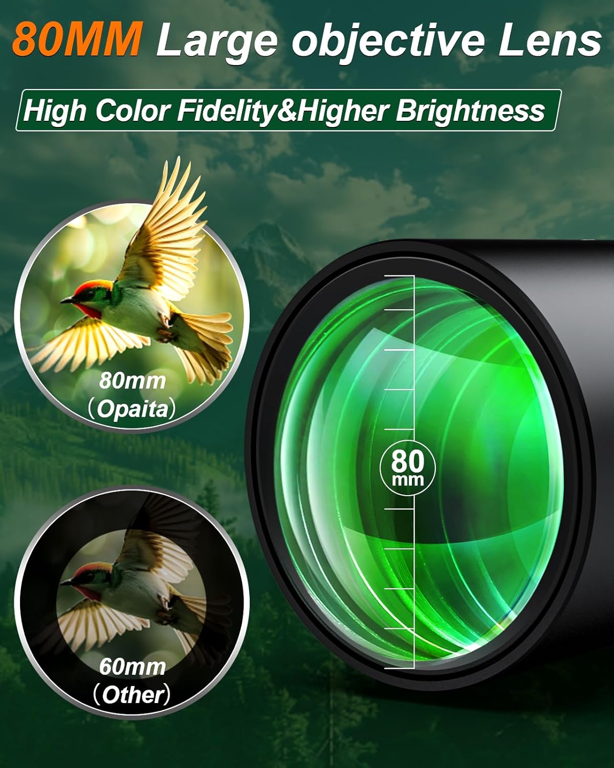 25-75X80 Spotting Scope for Shooting Hunting - Spotter Scopes with Tripod Phone Adapter Waterproof HD Scope for Target Shooting Bird Watching - Gifts for Men