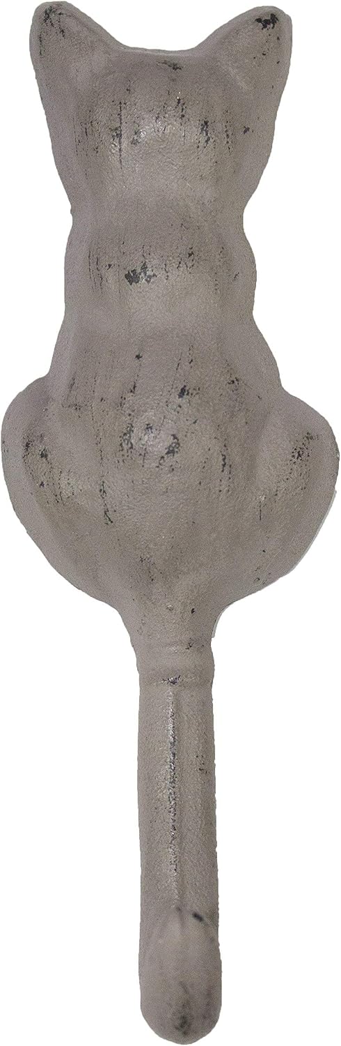Cast Iron Cat Tail Shaped Wall Hook (White) image 3