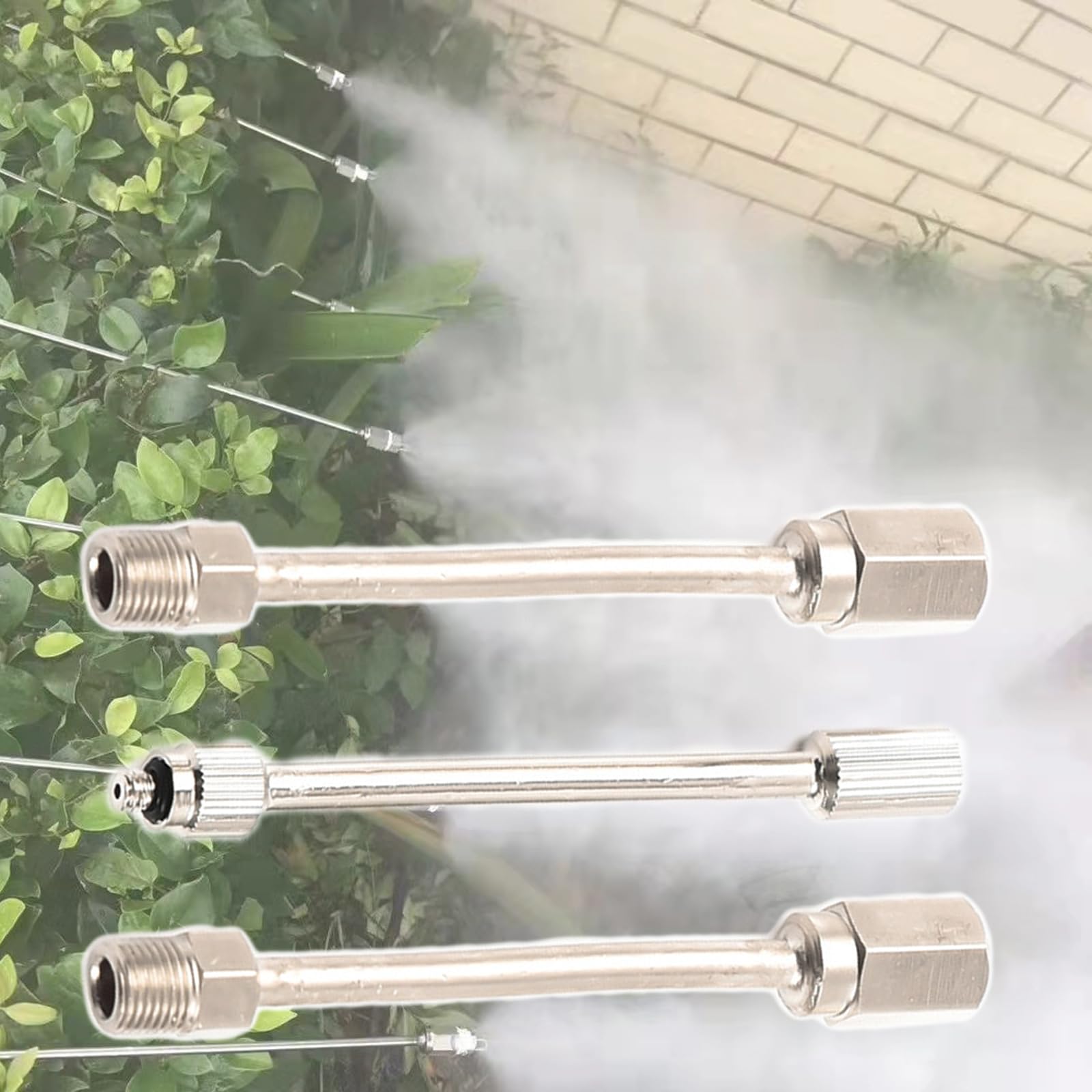 15 flexible Düsenverlängerungen aus Messing – 3 Größen (3/16 Zoll, 1/8 Zoll, 3/16 Zoll bis 1/8 Zoll) – Ideal für Nebelsysteme im Freien, Gartenbefeuchtung und -kühlung, 3/16 Zoll bis 3/16 Zoll, 23,