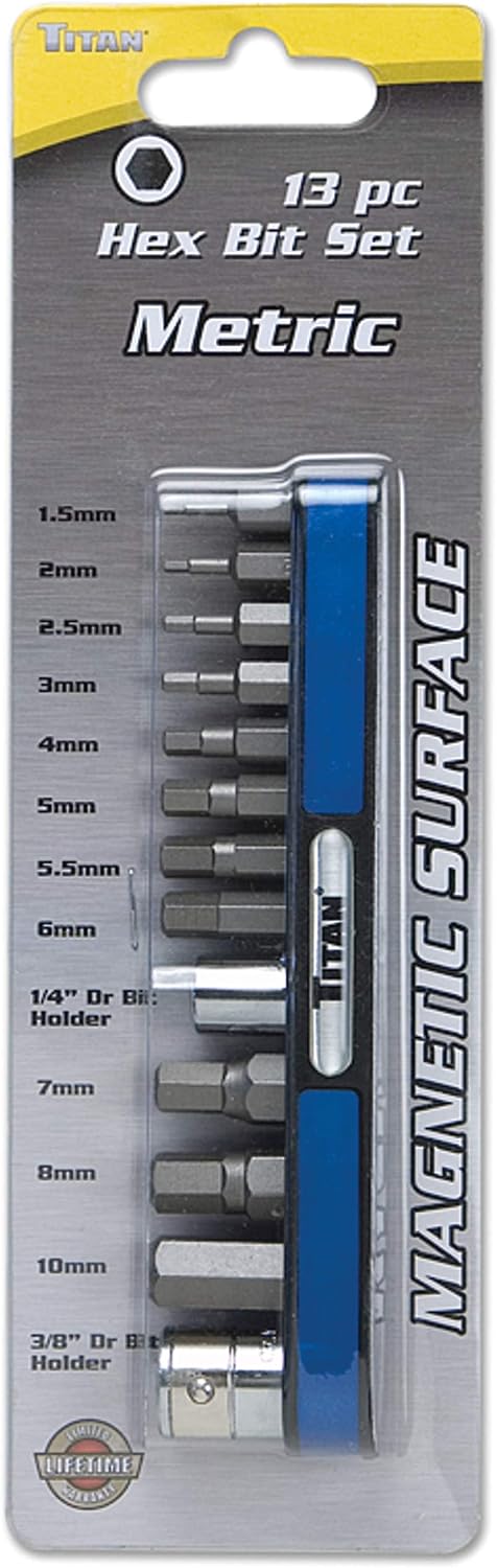 Titan Tools 16112 13-Piece Metric Hex Bit Set