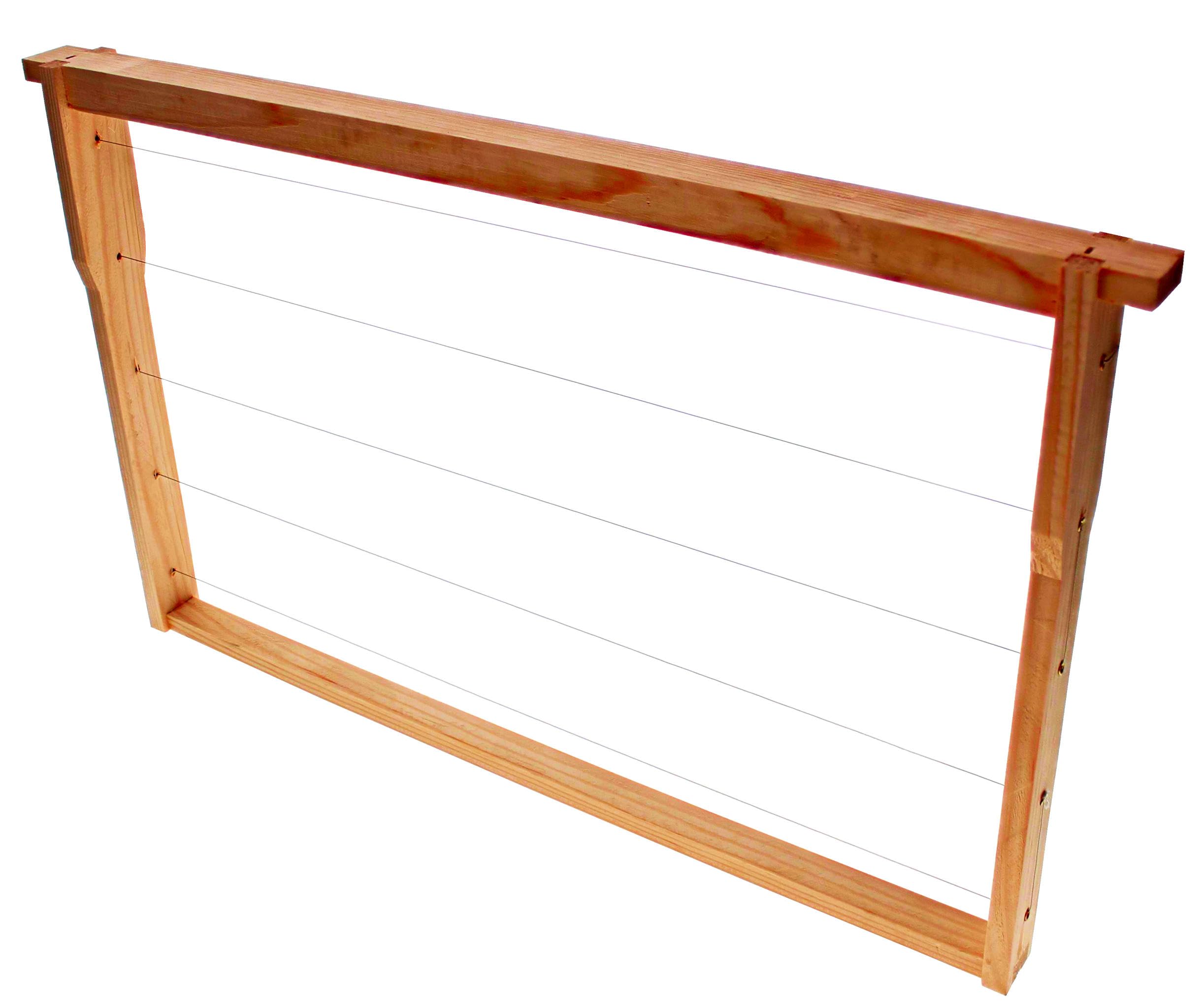 Dadant US Brutraum Rahmen 482 x 285 mm mit HOFFMANN Seiten 5-Fach waagerecht verdrahtet verpackt zu 44 Stück…