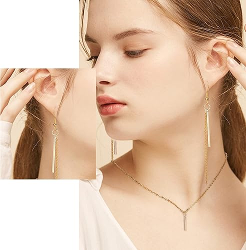 Miniatura 5 de CREATCABIN 1 caja de abalorios de barra de oro en blanco, tiras de estampación en blanco chapado en oro real de 18 quilates, colgantes rectangulares