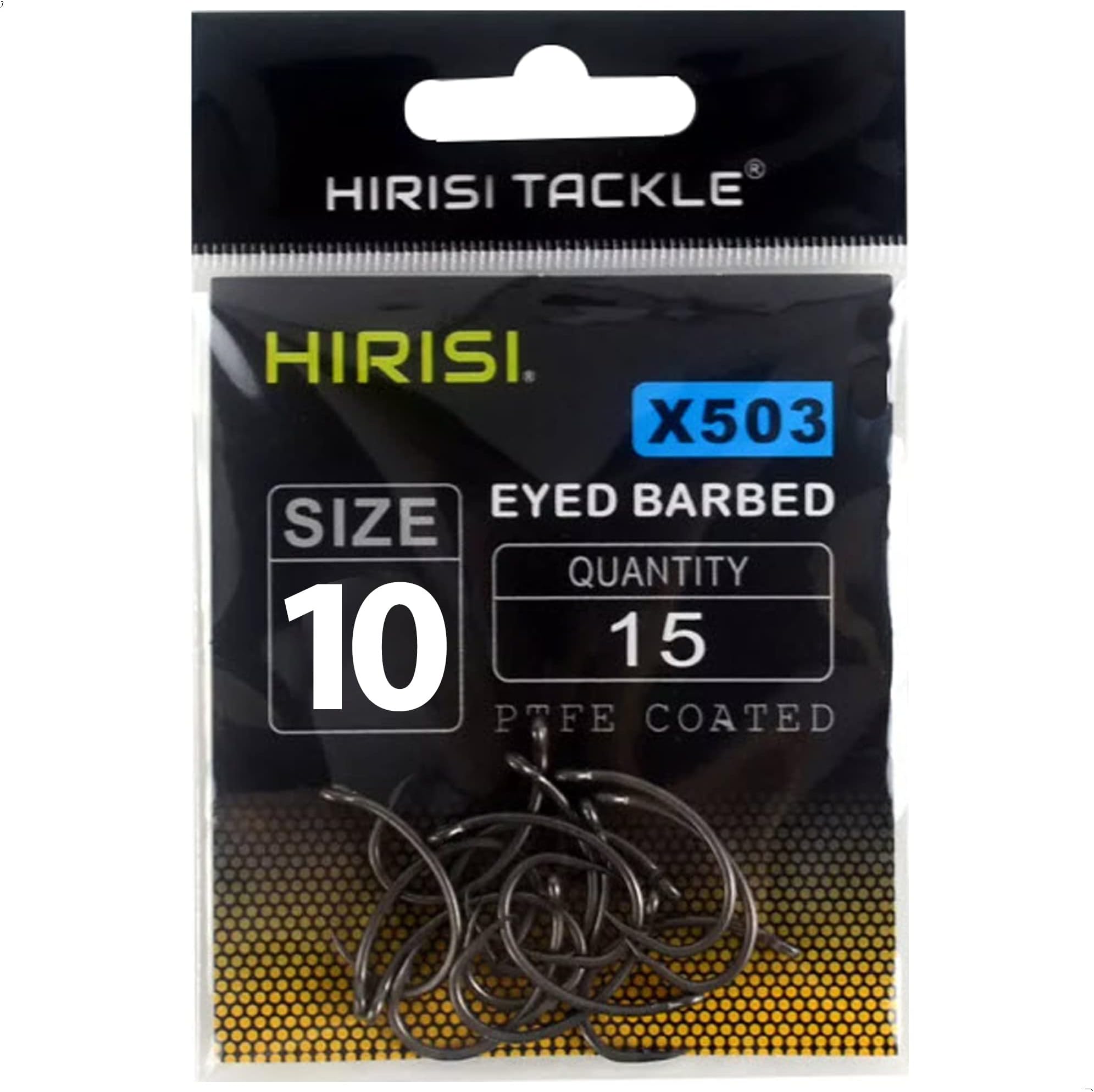 Hirisi X503 Fishing Hooks Available in Sizes 2, 4, 6, 8 with Curved Shaft and Inner Barbs for Carp Fishing, Pack of 15