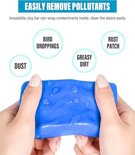 Miniatura 3 de RACOONA 2 barras de arcilla, barra de arcilla para detalles de automóvil, kit de barra de arcilla para detalles de automóvil, accesorios de
