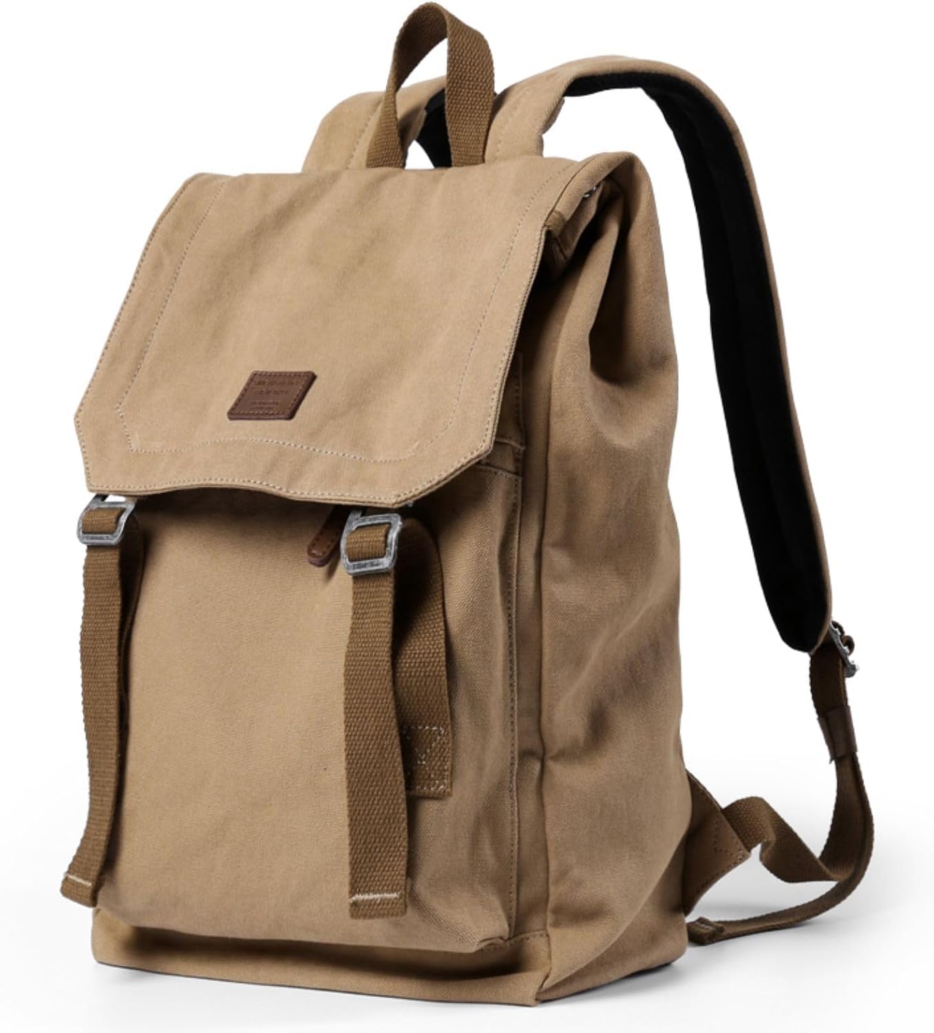 XINCADA Canvas 16 Inch Laptop Backpack for Men & Women,College Bookbag Computer Bag,Vintage Casual Daypack Backpacks,Carry on Flap Backpack Travel Rucksack