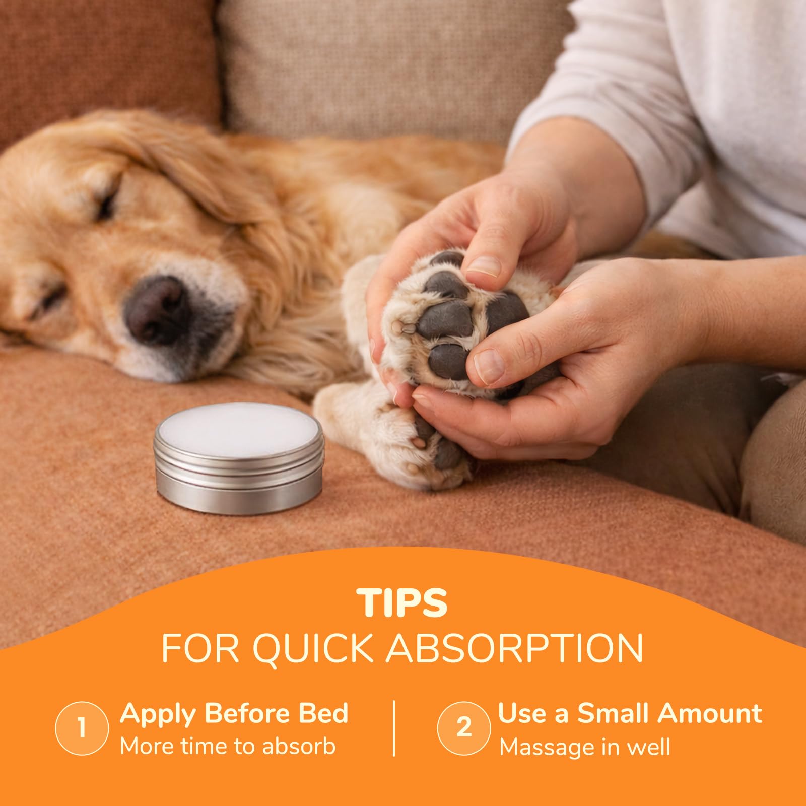 Lick-Safe Dog Paw & Nose Balm | 2.1 oz All Natural Wax with Coconut Oil & Shea Butter | Winter Snow, Road Salt & Hot Pavement Protector | Moisturizer for Dry, Rough Pads & Snouts - image 7