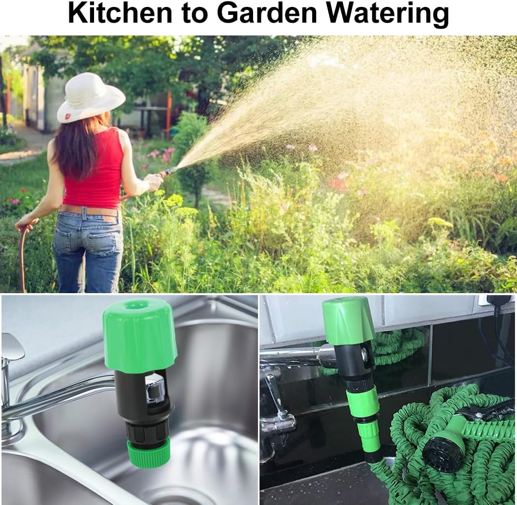 ECYC Outil D'Adaptateur De Connecteur De Tuyau De Tuyau D'Arrosage De Jardin De Cuisine D'Arrosage, plastique ABS, Vert - photo 3