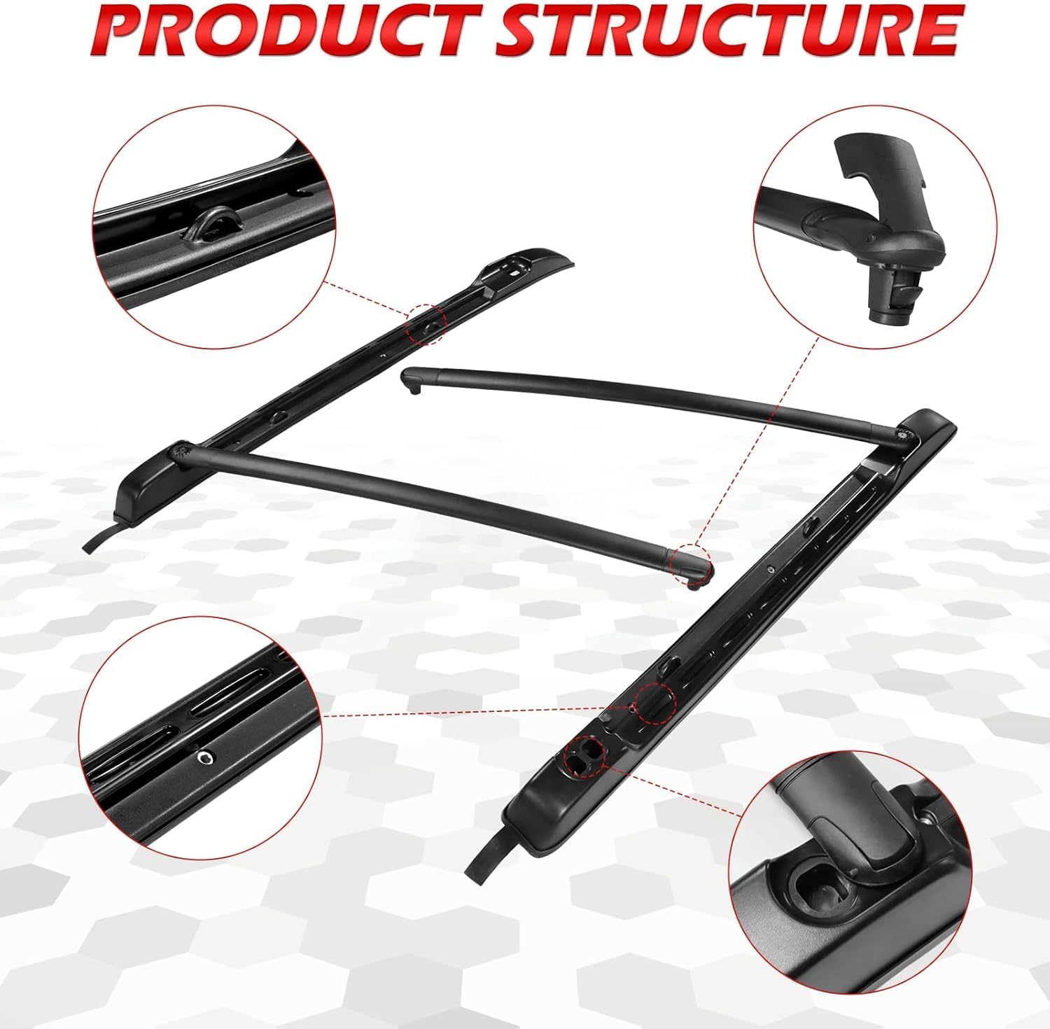Roof Rack Cross Bars for 2005-2023 Toyota Tacoma Double Cab Crew Cab Aluminum Rail Cross Bar for Cargo Canoe Bike Kayak Snowboard Rooftop Cargo Carrier Luggage (Not for Access Cab)
