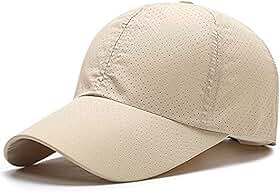 Boné Esportivo Unissex de Secagem Rápida, Nude, Respirável e Ajustável - Leve, Ventilado e Ideal para Corrida, Trilha, Praia, Bike e Uso Diário