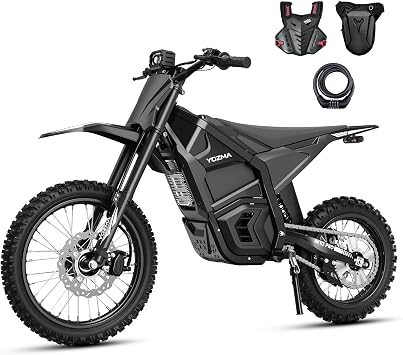 Yozma IN10 Pro Electric Dirt Bike, 5500W, 50MPH, 60 Mi Range, 17"/14" Tires