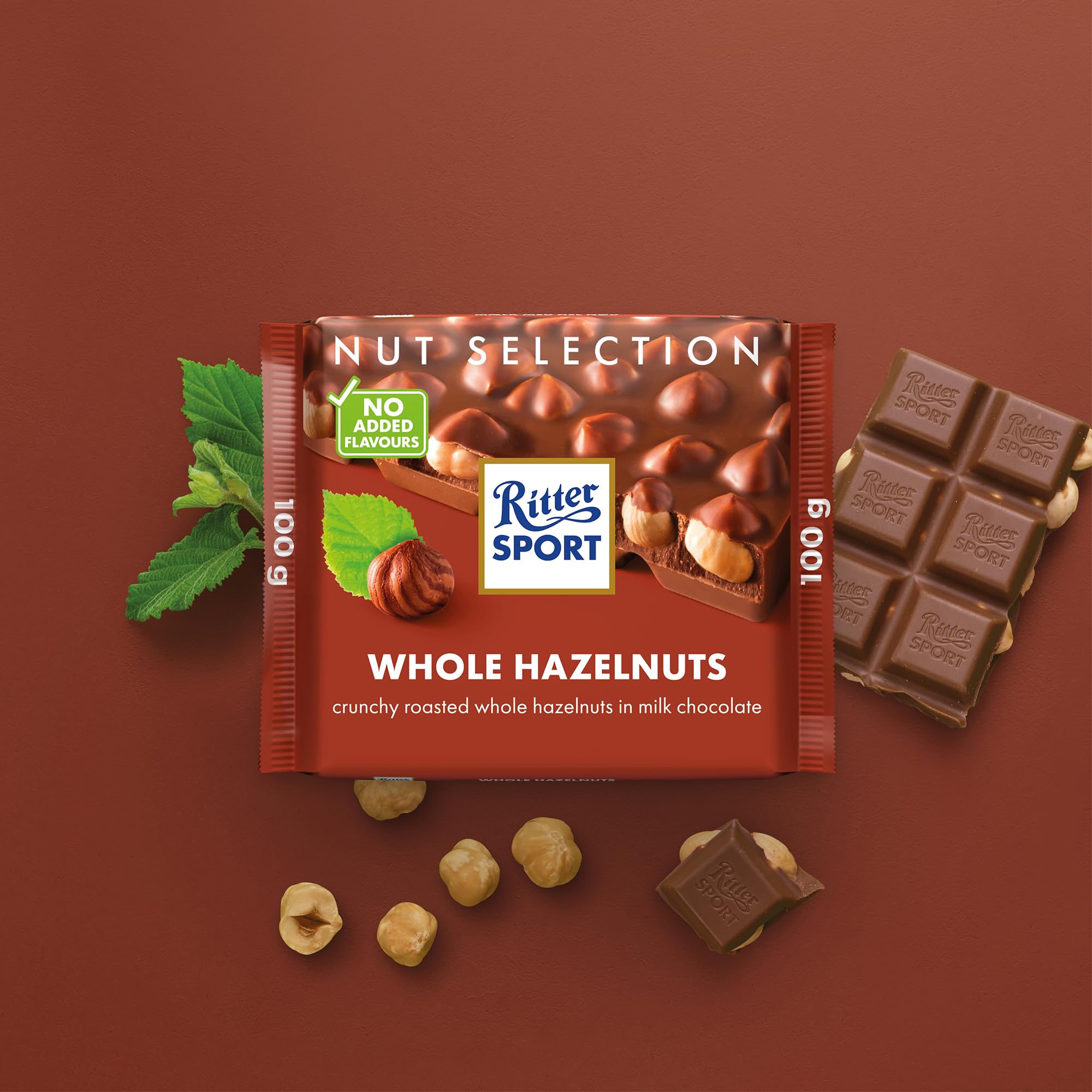 Ritter Sport de Leche Entera 100 g de Avellanas x 10
