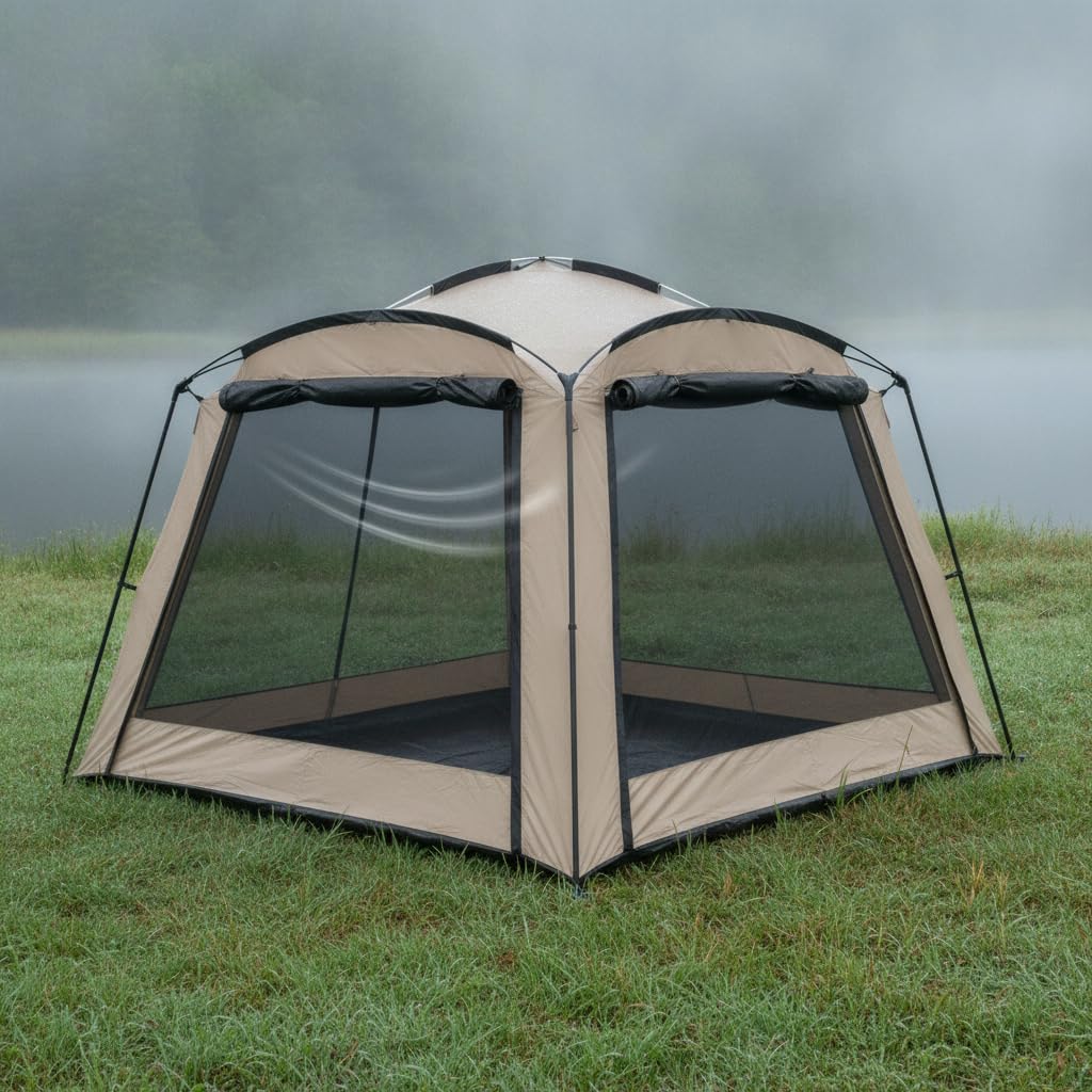 Riparo Campeggio Oxford | Tessuto Oxford, ventilazione 4 lati, monoparete, impermeabile 2000-3000mm, protezione , per outdoor, per famiglie