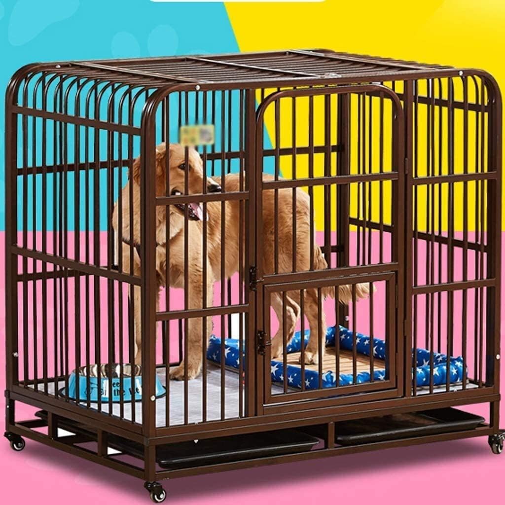 犬用金属製ケージ トレイ付き Amazon.co.jp: RNQZ 屋内用小型犬用金属製犬用ケージ、引き出し