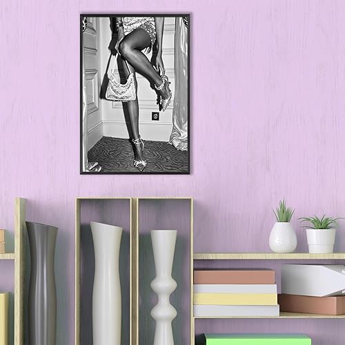Miniatura 5 de Cuadro de mujer de alta moda, arte de pared en blanco y negro, pósteres retro de niña preppy de lujo, impresiones feministas para sala de estar,