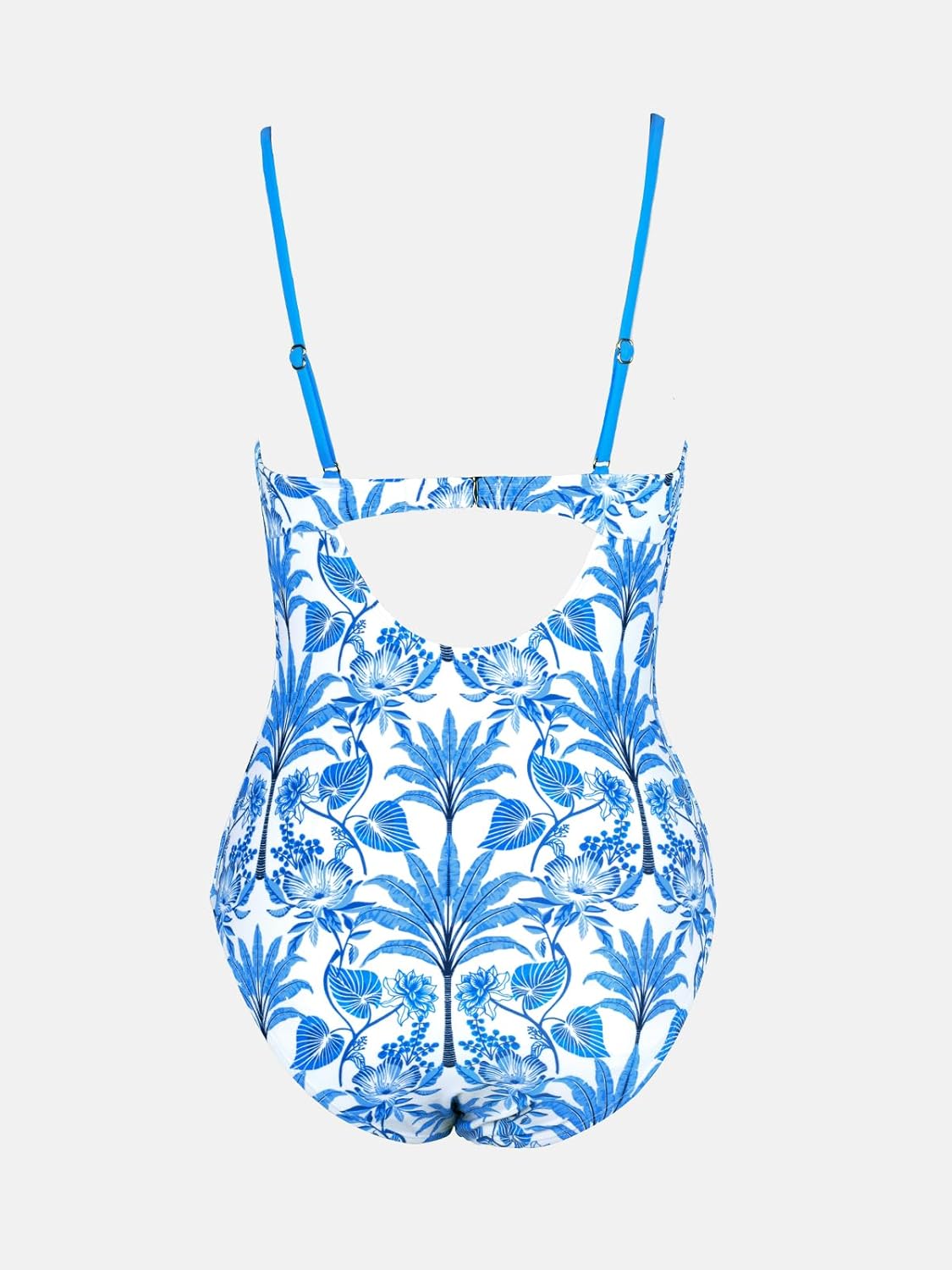 CUPSHE Women's One Piece Swimsuit Plunging V Neck Bathing Suit Cutout Crisscross Back Adjustable Straps Spaghetti - Image 6