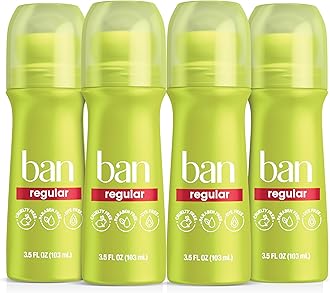 Invisible Roll-on Antiperspirant Deodorant for Women and Men, 24-hour Underarm Odor & Sweat Protection, Regular Scent, 3.5 Oz, Pack of 4