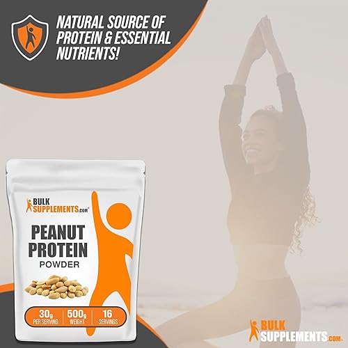 Miniatura 4 de BulkSupplements.com Proteína en polvo de harina de maní, mantequilla de maní en polvo, proteína de mantequilla de maní, mantequilla de maní en