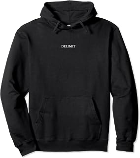 DELIMIT English Word Apparel Pullover Hoodie