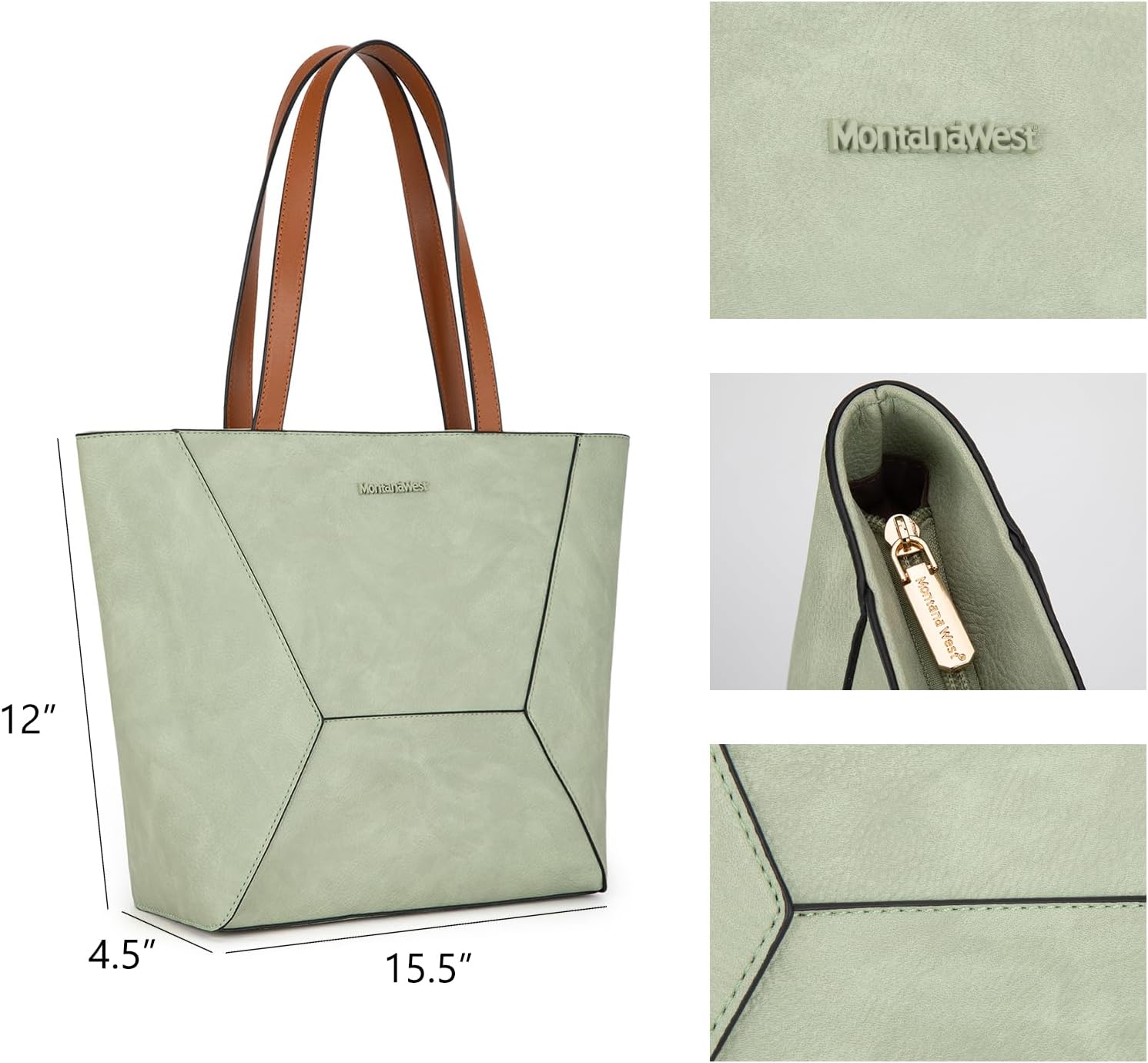 Montana West Tote Bag for Women Work Top Handle Handbags and Purses - Image 5