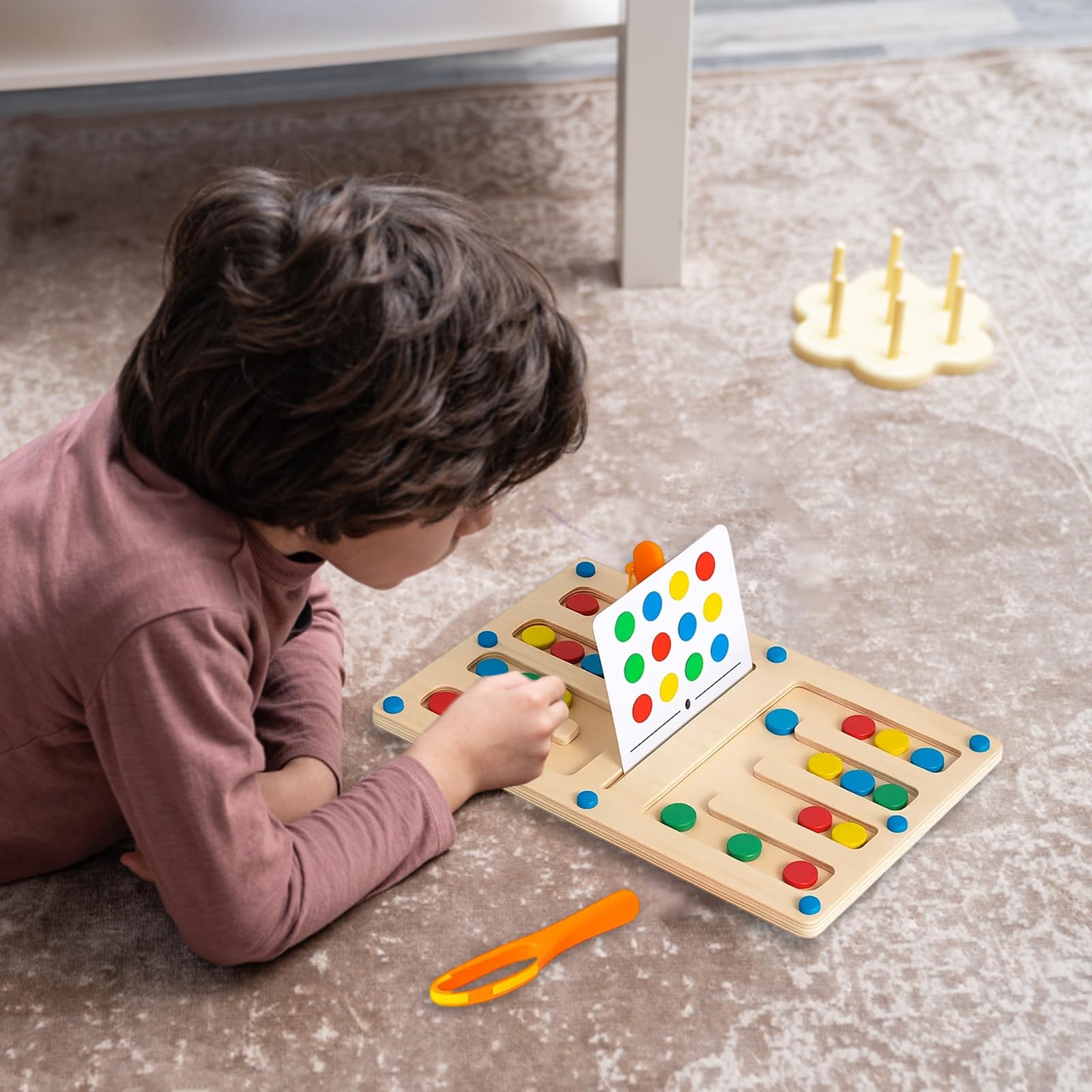 Magnetic Maze, Wooden Toys for Kinds, Puzzles for 3 Year Olds, Magnetic Games for Kids, Educational Learning Toy for Fine Motor Skills, It is the first choice for parents - Image 2