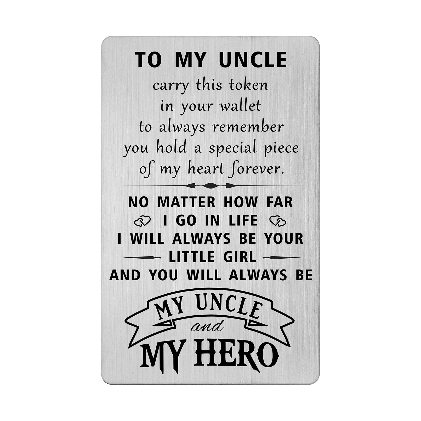 HYHYDHP Uncle Christmas Card from Niece - Uncle Birthday Cards from Niece, Announcement Gifts, Fathers Day Ideas