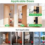 Anti-Theft Video Doorbell Mount for Eufy Doorbell E340/Wyze Duo Cam Doorbell, No-Drill Adjustable Mounting Bracket for Eufy E340, Apartment Door Camera Mount for Wyze Doorbell for Home Rentals Room
