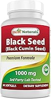 Vista 5 de Best Naturals 2 paquetes de cápsulas de aceite de semilla negra de 1000 mg (sin OGM), Nigella Sativa, 100% prensado en frío, pastillas de aceite