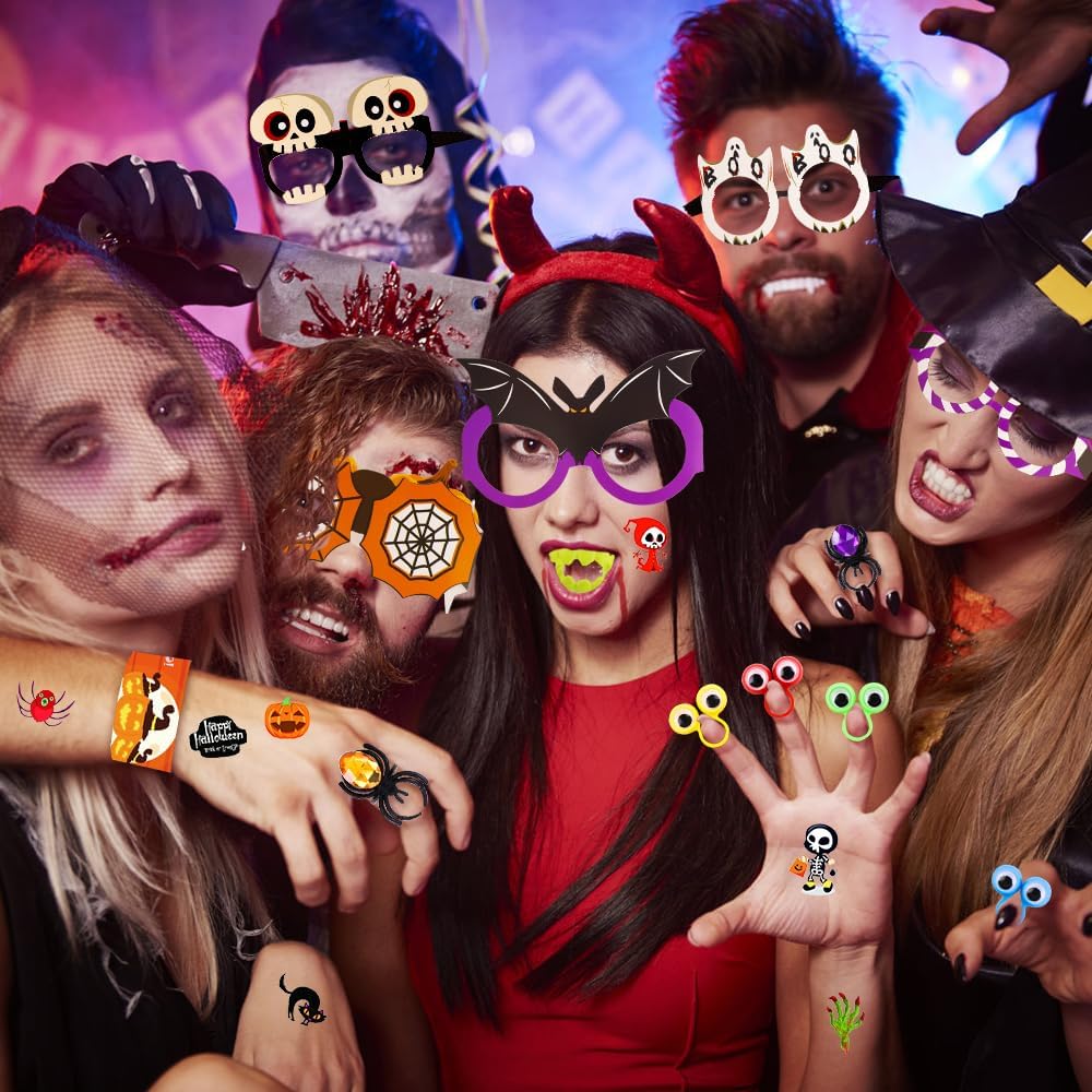 XIMISHOP 210PCS Halloween Party Favors Assortment Bulk, Halloween Toys for Kid Girls Boys Halloween Goodies Party Bags fillers Prizes for Trick or Treat Classroom Rewards Halloween Party Games Toys