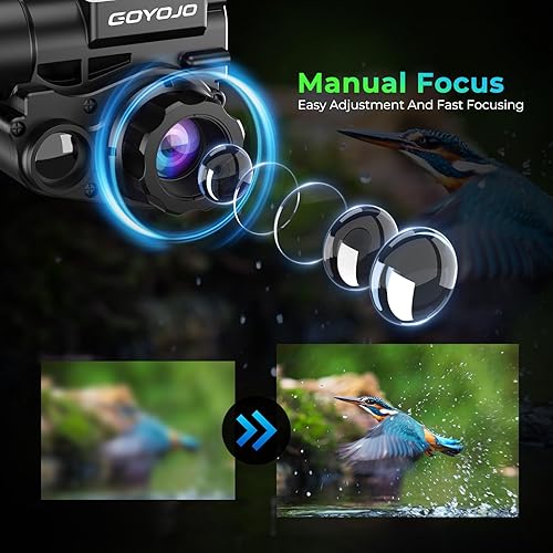 Miniatura 9 de Gafas de visión nocturna Monocular Digital Infrared 1080P FHD Guardar fotos y videos con zoom digital 6X para 100% oscuridad, caza, observación de