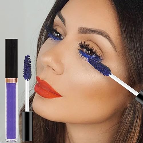 Miniatura 7 de Rímel de pestañas coloreadas, volumen y longitud, máscara de pestañas de maquillaje, máscara de pestañas impermeable para rizos naturales sin