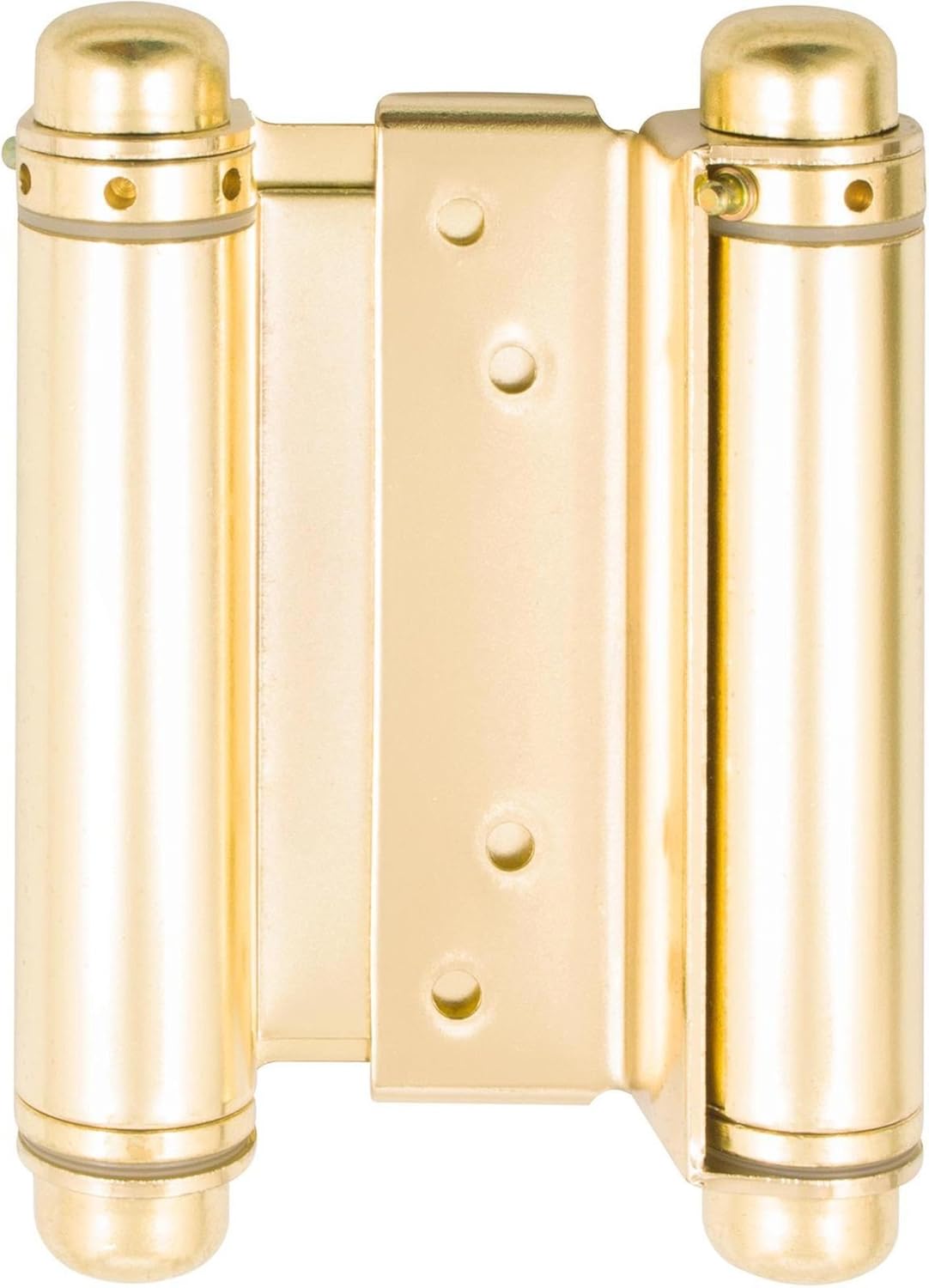 Heavy-Duty Double Acting Spring Hinge, 4 Inches, Fits Doors 7/8 to 1-1/8 Thick, 1-Pack, Polished Brass by Stone Harbor Hardware
