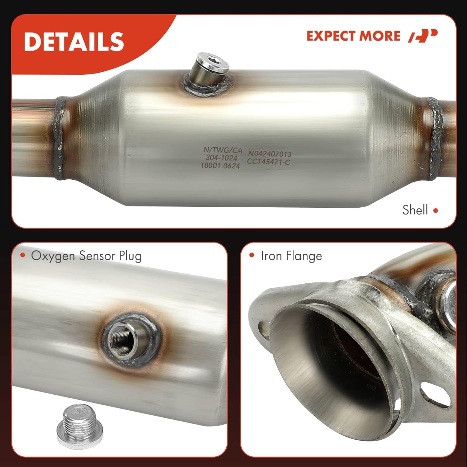 A-Premium Catalytic Converter Kit Direct-Fit Compatible with Ford F-150 F150 & Lincoln Mark LT, 2006 2007 2008, 5.4L, E.P.A. Compliant