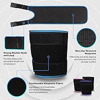 Vista 3 de supregear Soporte ajustable para muslos, cuádruple envoltura para isquiotibiales, soporte de manga de compresión para músculos de la ingle tirada