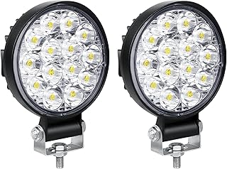 Willpower 2PCS Phare de Travail LED 3.2'' 42W Projecteur LED 12V 24V Etanche IP67 Spot Feux Antibrouillard pour 4x4 Voiture Camion Tracteur SUV Bateau Quad Vehicule