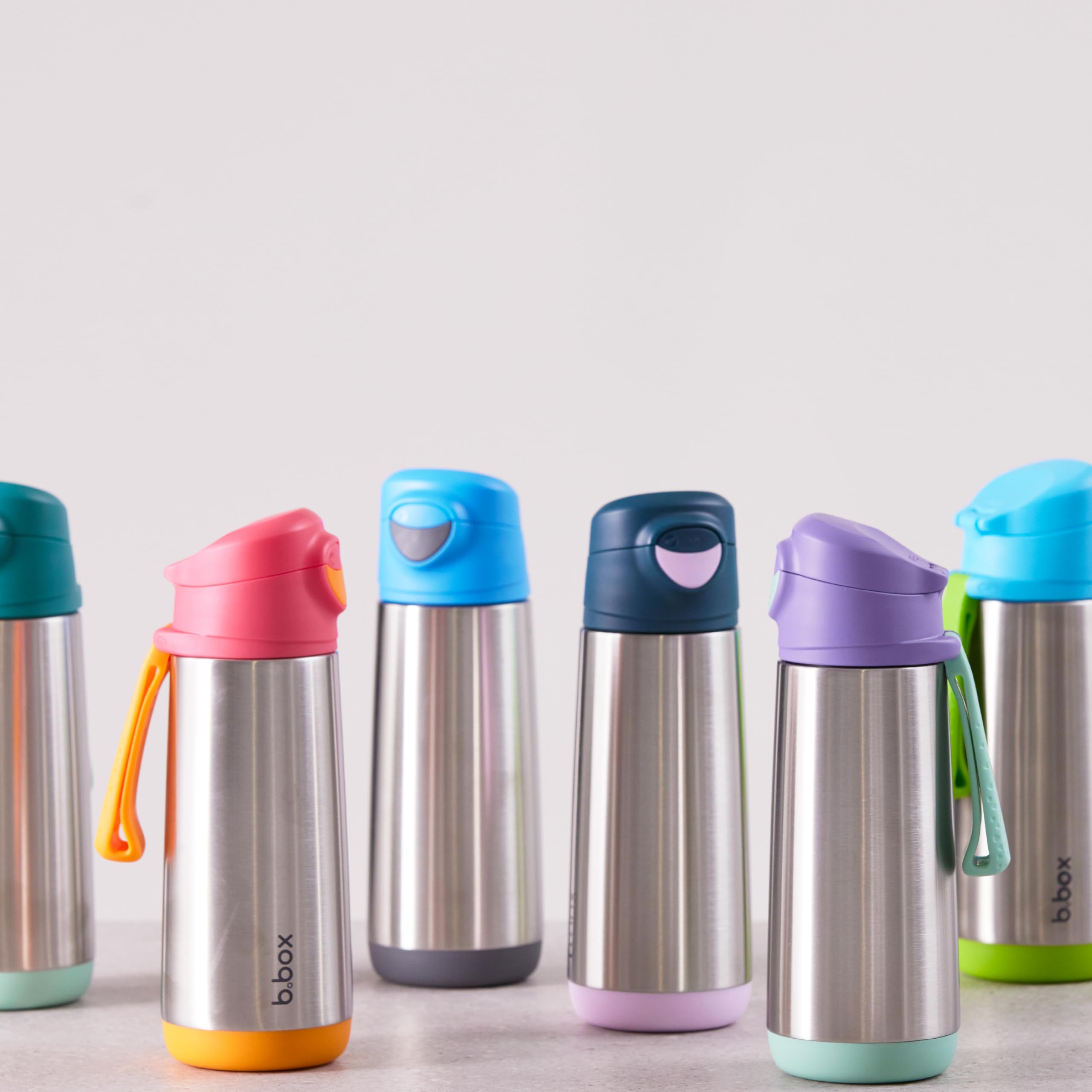 b.box Botella de Agua Termo con Boquilla Deportiva | Inclinar y Sorber | Botella de Agua de Acero Inoxidable que Mantiene las Bebidas Frías Hasta 15h y Calientes Hasta 8h | 500 ml