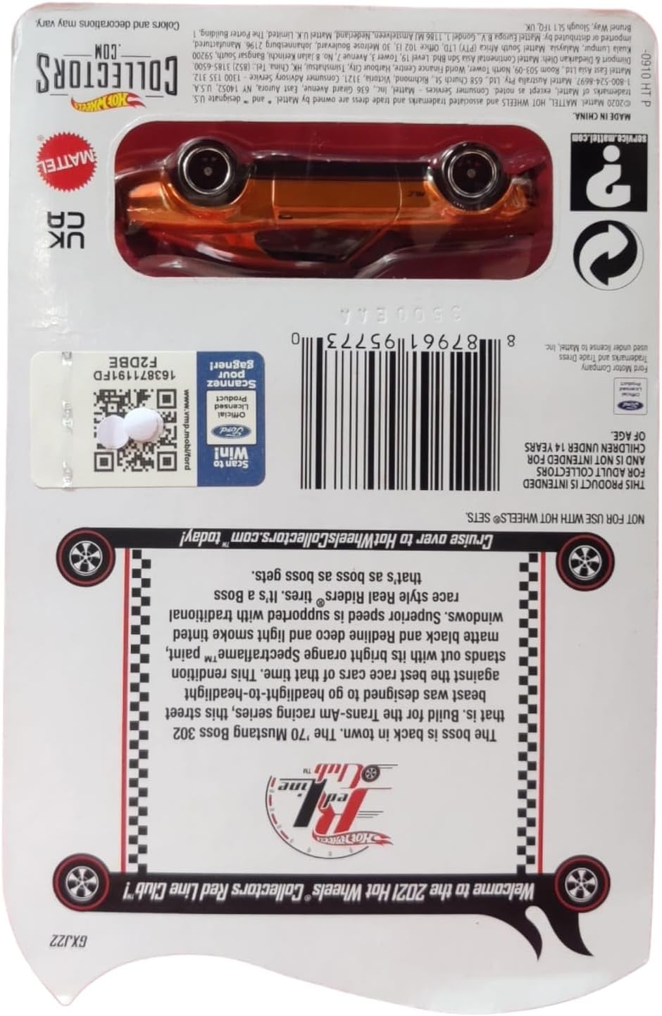 Hot Wheels 2021 RLC ’70 Mustang Boss 302