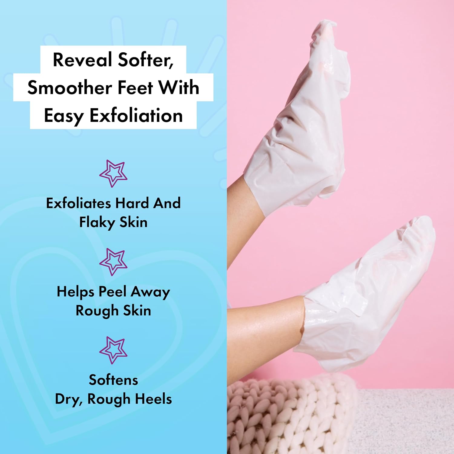 7th Heaven Exfoliating Foot Mask - 12 Pack Foot Peel Socks