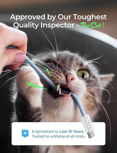 Vista 36 de LISEN Cable USB C, paquete de 3 [3.3/3.3/3.3/3.3 pies] USBC a USBC para iPhone 16e 15 Pro Max, cable de carga rápida de 60 W (3.1 A) C a C