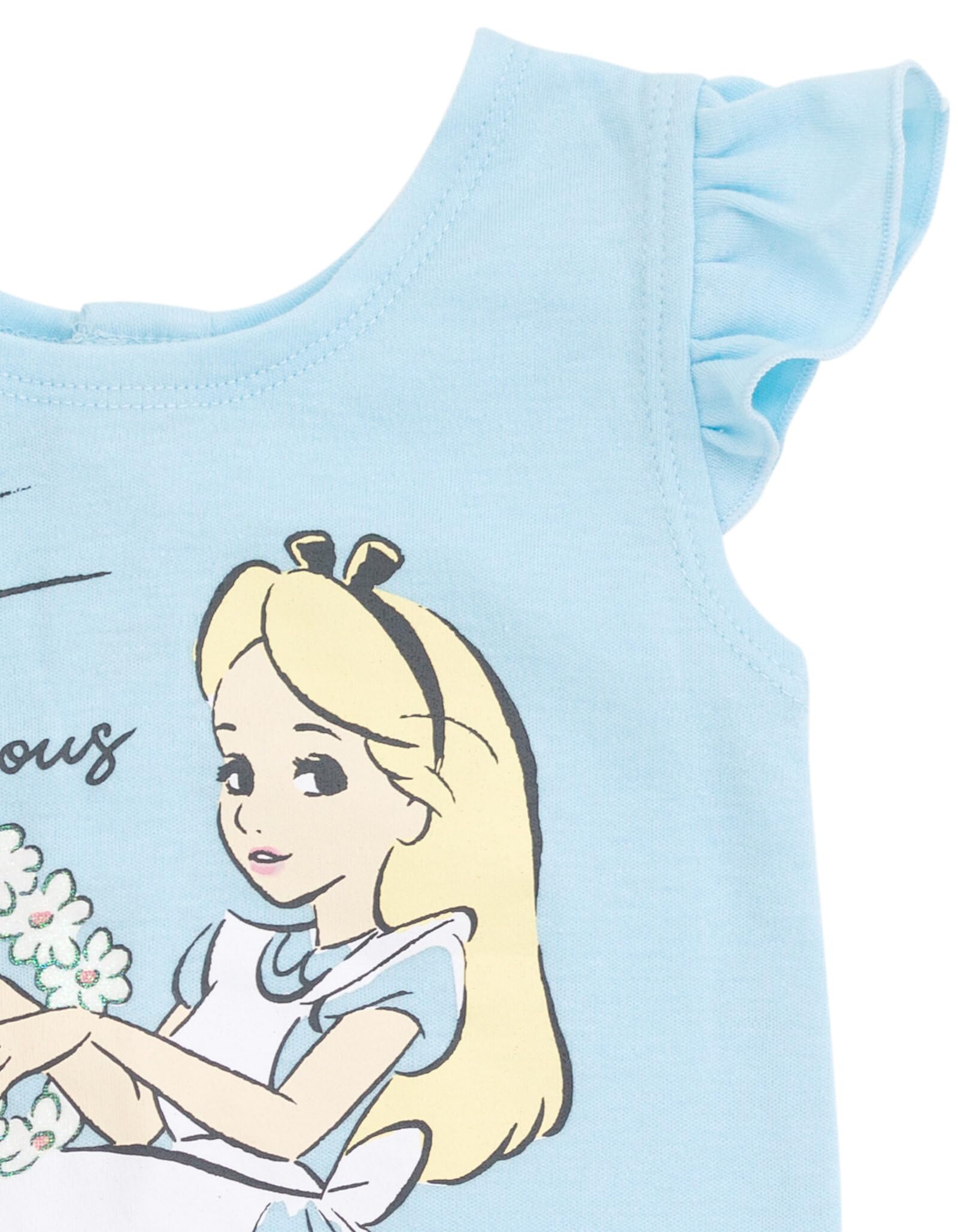 Disney Myszka Minnie Kubuś Puchatek Król Lew Lilo & Stitch Simba Romper i opaska dla niemowląt, Alicja w Krainie Czarów, Niebieska, 3 lata, Alicja w niebieskiej krainie czarów, 3 lat