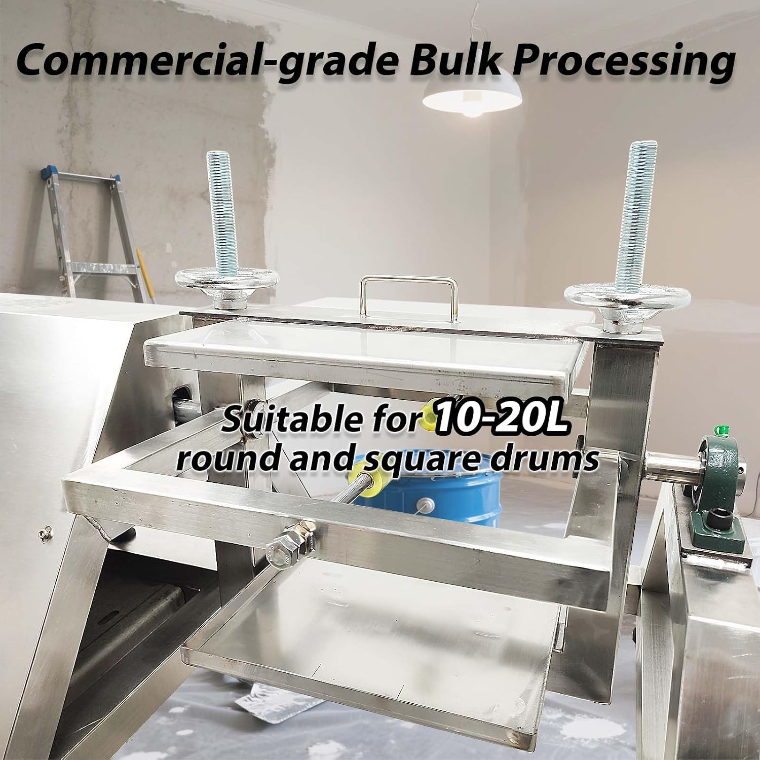 5 Gal Industrial Adjustable Speed Paint Shaker, Heavy Duty Paint Mixer Machine, 1/4'' & 3/8'' Trachea Interface, 360° Rotation Pneumatic Shaker for Paint, Coating, Ink