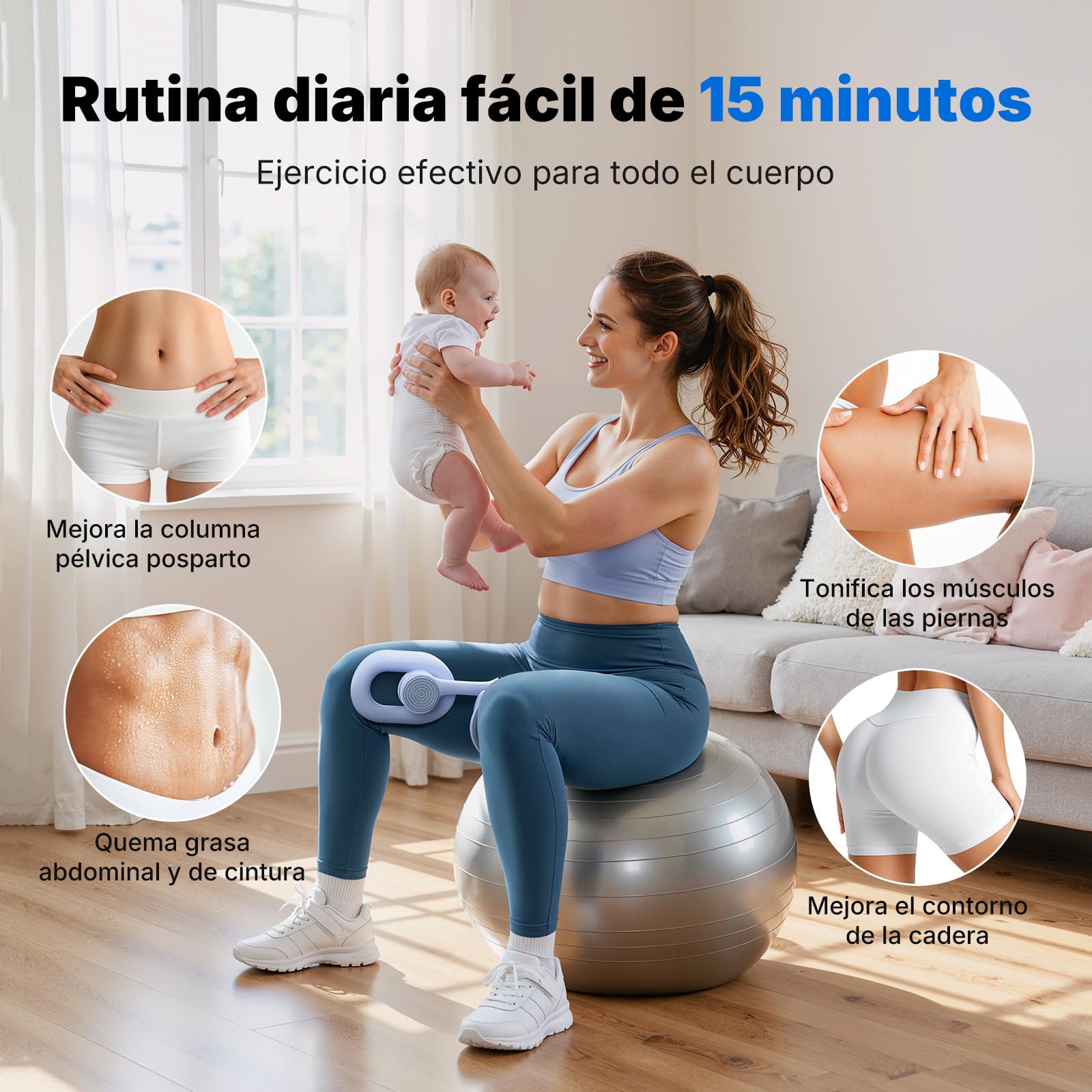 MERACH Thigh Master - Ejercitador de Muslos, ejercitador de Suelo pélvico, ejercitador de Muslos internos para el hogar, Dispositivo de fortalecimiento del Suelo pélvico para Mujeres