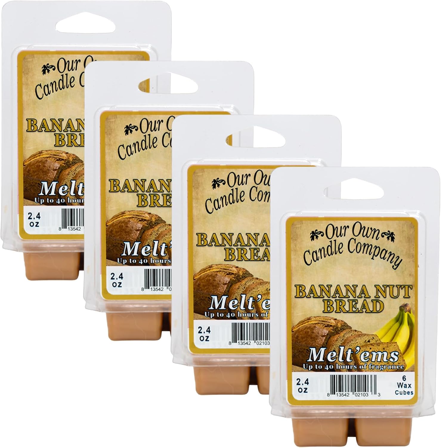 Our Own Candle Company Premium Wax Melt, Buttered Maple Syrup Scent, 6 Cubes, 2.4 oz (4 Pack)