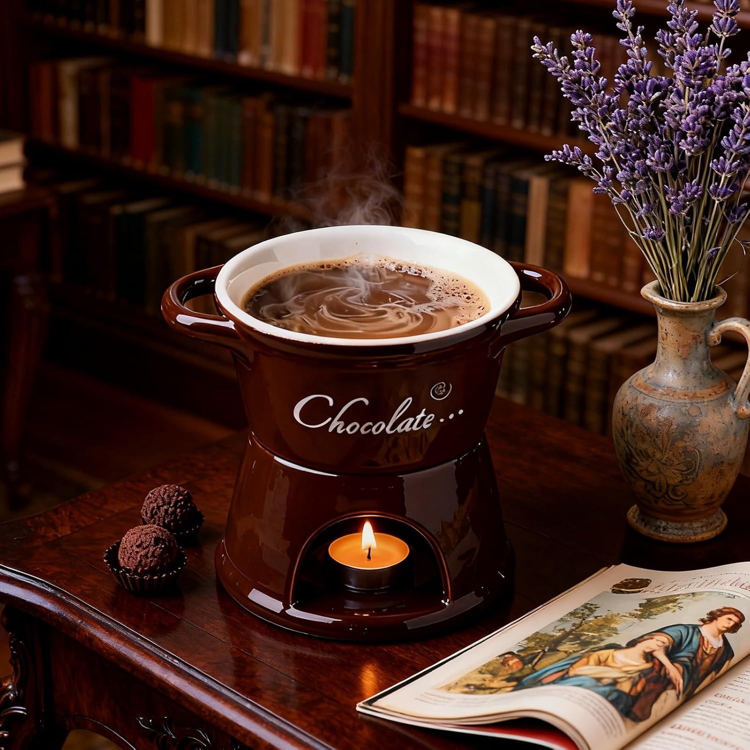 Chocolate Fondue Cup melting Mug Creative Ceramic Cup Set