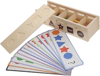 TOYANDONA 1 Conjunto De Brinquedos Educativos Infantis Classificador De Forma Geométrica Formato De Quebra-Cabeça De Madeira Brinquedo De Classificação Brinquedos De Madeira Para