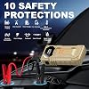 Car Emergency Starter with 10000mAh300A Peak 500ADual USB Fast Charging Power BankIncludes Smart Clamp & Type-C Cable